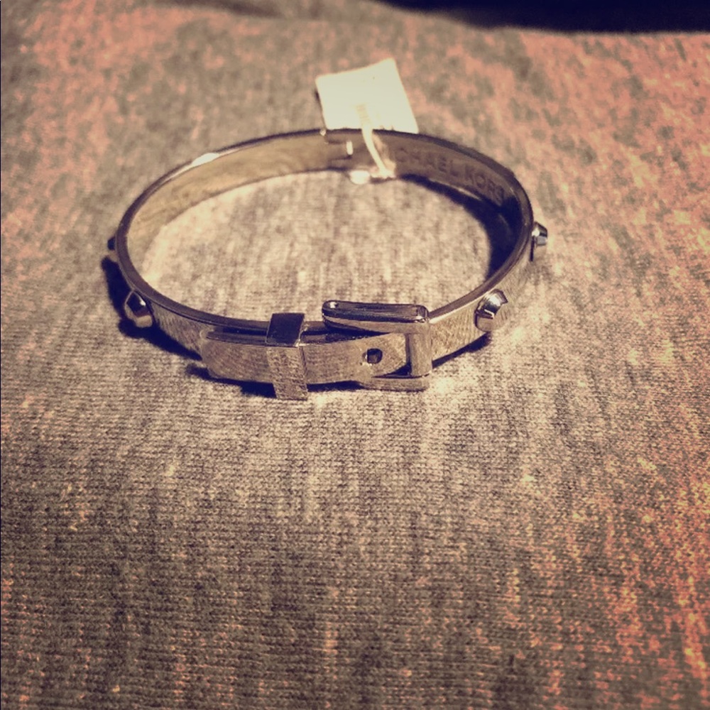 Michale Kors Silver Buckle Bangle